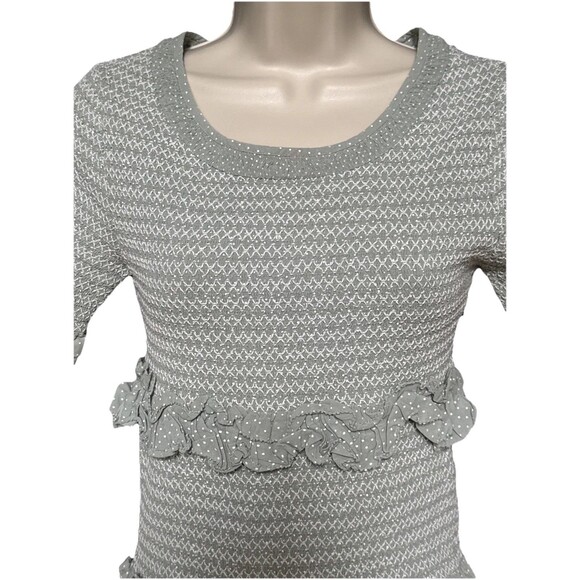 NWOT LoveShackFancy Aveline Size S Ruffled Dot Dress Smocked Bell Sleeve Green - Picture 11 of 13